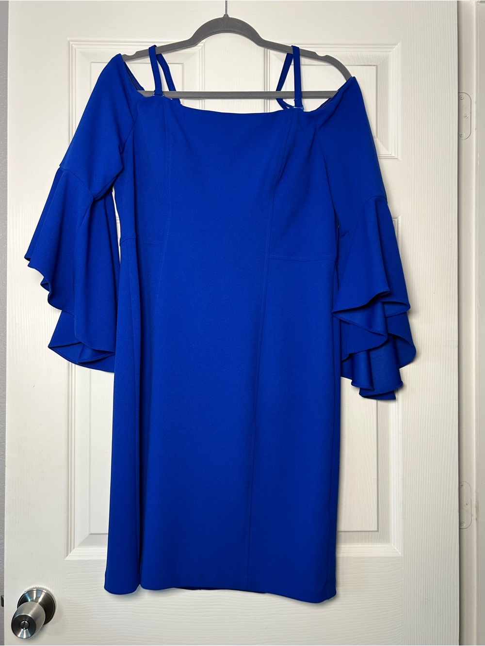 R&M Richards Royal Blue Non-Slip Off-Shoulder Dress Women’s 12 Removable Straps
